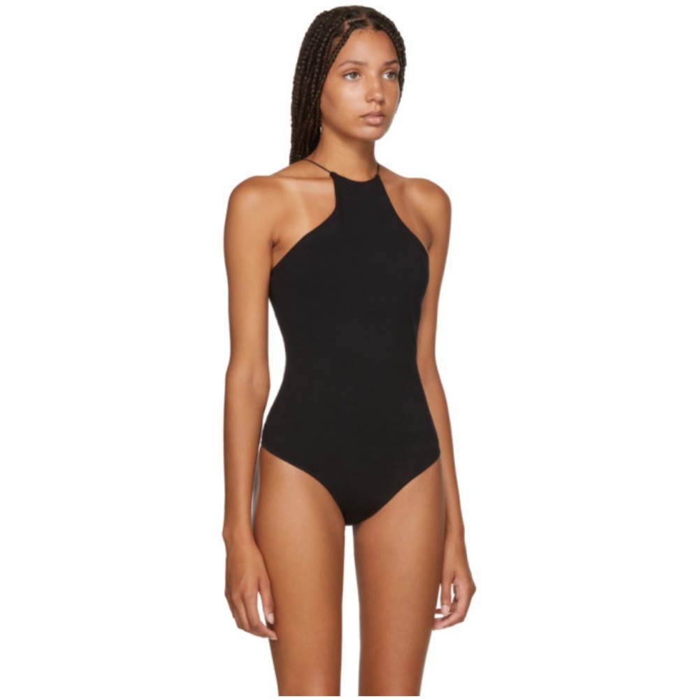 T by Alexander Wang -  Black Halter Neck Bodysuit